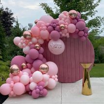 Pink Balloon Garland Arch Kit Happy Birthday Party Decor Kids Baby Shower Girl Globo Wedding