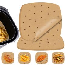 Fodere di carta pergamena per friggitrice ad aria usa e getta in carta per friggitrice ad aria Fodere per cottura a vapore antiaderenti per forno a microonde Cestello per cottura a vapore