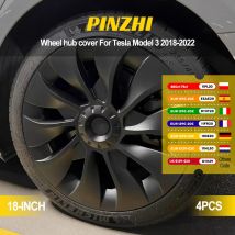 4PCS Coprimozzo per Tesla Modello 3 2021 2022 18 Pollici Prestazioni Sostituzione Copriruota Automobile Cerchio Completo Copertura Accessori