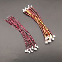 10 Stück Mini JST 1,25 mm Rastermaß MX1,25 2/3/4/5/6/8 Pins Single-Ended/gleiche Richtung Buchse auf Buchse Stecker Drähte Stecker 28AWG