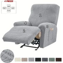 4 teile/satz Nordic Liege Sofa Abdeckung 1 sitz Jacquard Anti-slip Sessel Schonbezug Entspannen Hause Einzigen Couch Abdeckungen für wohnzimmer
