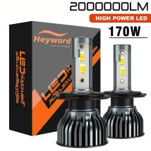 Heyword  LED Car Headlight Bulbs  H4 H7 H11 9005 9006 Compatible 2000000LM Brightness 6000K White Light 12V