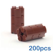 200 stücke DIY Bausteine Dicke Zahlen Ziegel Zylinder 2x2 Punkte Pädagogisches Kreative Kompatibel Mit 6143 Spielzeug für Kinder