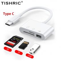 TISHRIC Adapter Micro USB typu C Czytnik kart pamięci USB TF SD Adapter kart pamięci USB-C do laptopa Macbook Samsung Huawei XiaoMi Telefon