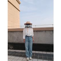 Beekeeper Hat With Brim Face Thickening Sunscreen Half-Length BeeKeeping Professional Special Protection Beekeeper cap