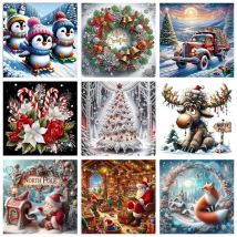 CHENISTORY Diamond Painting 5d Full Square Drill Diamond Embroidery Cross Stitch Christmas scenery Handicraft Wall Art Decoratio