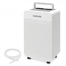 HUMSURE Deumidificatore elettrico 25L/24H, Deumidificatore per ambienti seminterrati con serbatoio dell'acqua da 5,5 litri, timer, scongelamento automatico
