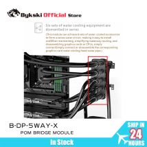 Bykski B-DP-6WAY-X GPU Terminal Block for Computer Graphics Card Water Cooling Block Bridging Module Adapter / POM Connectors