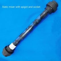 2" Transparent plastic static mixer for ozone connector mixing water liquid gas Customized UPVC Mixer   HL-TDN50