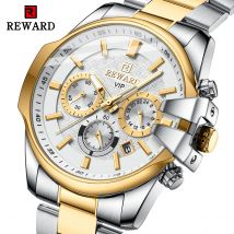 BELOHNUNG Business Uhren Sport Mann Armbanduhr Wasserdicht Leucht Chronograph Quarz herren Uhren Edelstahl Männer Uhr