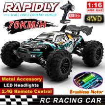 Wltoys Q117 1/16 Samochód RC 4WD Zdalnie Sterowany Samochód LED Reflektory Bezszczotkowy 70KM/H 2.4G Wysoka Prędkość Off-Road Drift Zabawki dla Dzieci