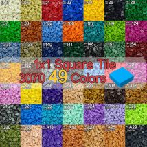 Quadratische Fliese 1x1 Baustein 3070 Pixel Kunst Malerei QR Code Ziegel 3070b 30039 MOC Kleine Partikel Spielzeug Teile 300 teile/los