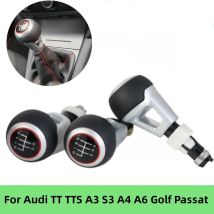 Pomello del cambio in pelle per Audi TT TTS A3 S3 A4 A6 Golf Passat Leva manuale Sihifter Stick Pen Manopola del cambio velocità Car Styling