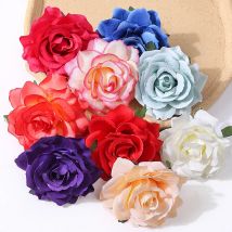 5 Stücke 10 cm Große Rose Künstliche Blumen Köpfe Seide Gefälschte Blumen Für Wohnkultur Ehe Hochzeit Dekoration DIY Girlande Zubehör