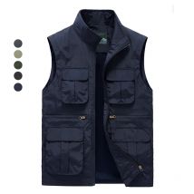 2022 Mens Plus Size Tooling Vests Multi-pocket Fishing Quick-dry Tank Top Jacket  Tactical Vest Sleeveless Work Wear 8XL