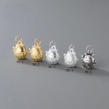 925er Silber Charms Lucky Cat Anhänger Charms DIY Anhänger Halskette Zubehör Schmuck Geld Katze
