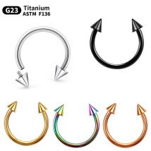 1 STÜCK G23 Titan Rundpiercing Nasenseptum Hufeisenring Außen- und Innengewinde Ohrknorpel Tragus Körperschmuck