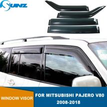 Seitenfenster-Visier für Mitsubishi Montero Pajero V80 2008–2018, Wetterschutz, Sonne, Regen,