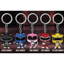 FUNKO POP Pocket Pop Keychain POWER RANGERS Pink Team Red Blue Yellow Warrior Vinyl Doll Collection Model Toy Gifts
