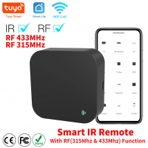 Tuya WiFi RF IR Telecomando 433 MHz/315 MHz Per Smart Home tramite SmartLife per condizionatore d'aria TUTTE le TV Supporto Alexa, Google Home