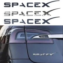 Adesivo 3D ABS lettere SPACEX per Tesla portellone posteriore bagagliaio emblema distintivo adesivi per auto decalcomania per modello 3/Y/X/S