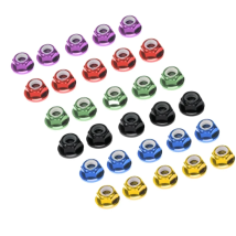 20PCS/50PCS/100PCS M5 kolorowa anodyzowane aluminium nakrętka nakrętka ustalająca z nylonu z kołnierzem odpowiednia do bezszczotkowego silnika 2207 2306 2806.5 FPV RC