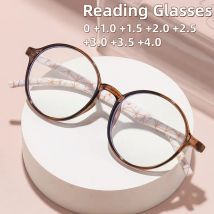 Retro Mode Runde Lesebrille frauen Ultra Licht High-definition-Großen Rahmen Anti Blaues Licht Gläser Dioptrien Bis +4,0
