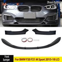 M Sport STYLE Front Splitter Spoiler Lip per BMW serie 1 F20 F21 M Sport 2015 - 2018 nero lucido plastica ABS di alta qualità