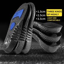 1 paio di solette per aumento di altezza per i piedi PU scarpe in memory foam pad ortopedico traspirante soletta per sollevare il tallone per la cura della corsa sportiva