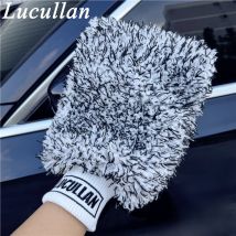 Lucullan Zwei Eimer Methode Mikrofaser Handschuhe 3 Farben Premium Auto WashMitt GROßE Größe Spezielle Angepasst Für Auto Scheiben