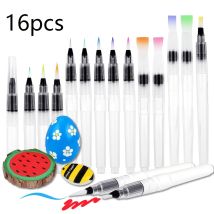 Aquarell-Pinselstift-Set – super einfach zu bedienen und zu füllen, nachfüllbare Aquarell-Farbstifte, 16-teiliges Pinselset zum Wasserlöslich