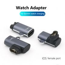 Adattatore per caricabatterie USB tipo C/Micro/ios per Garmin Fenix 7/6/5 Instinct 2S Venu 2 Plus EPIX forerunner 745 Convertitore di ricarica per orologi