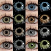 Eye share Farb kontaktlinsen für Augen 1 Paar jährliche natürliche Augen grüne Farbe Linse kosmetische weiche Augenlinsen Beauty Pupillen