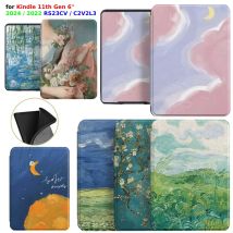 Für Kindle 11. Generation Fall 2024 2022 6 zoll TPU Weiche Fall Auto Wake Schlaf Abdeckung 6'' Ebook RS23CV C2V2L3 PU Leder Funda