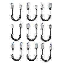 1M USB3.0 Spring Cable 5Gbps Retractable USB-A USB-B USB-C Charging Data Transfer Extension Cord for Laptop Mobile Phone Tablet