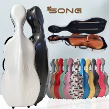 Carbonfaser Cello 4/4 3/4 Hard Case Cello Box Rucksack Starkes Licht 3,5 kg, Hard Shell Lagerung Schützen Cello Wasserdicht