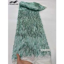 Madison Handgemachte Perlen Afrikanische Spitze Stoff, Perlen Französisch Nigerian ischen Spitze Stoff, Abend Party Kleid, Hohe Qualität, 2024