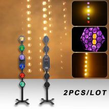 2 pz/lotto nuovo 6x50w COB Amber + 72PCS RGB LED Strobe Stand Floor Concert Bar effetto sfondo Wash Retro Lighting Dj Disco Stage