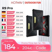 HOTWAV R9 Pro Tablet robusto Android 14 11 "FHD + 20080mAh Pad 64MP Fotocamera posteriore 6GB 256GB Tablet PC con super luce da campeggio