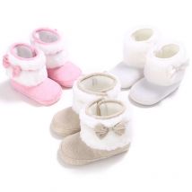 Neugeborenes Mädchen Baby Mini Wolle Baby kurze Stiefel und Hausschuhe weiche Schlafzimmer Schuhe Anti-Rutsch-Stiefeletten Baumwolle Futter Baby