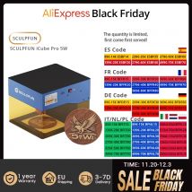 Incisore laser SCULPFUN iCube Pro 5W, punto laser 0,06 mm, velocità di incisione 10.000 mm/min, lente sostituibile, filtro antifumo, 130x130 mm