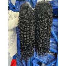 300 Dichte HD 13X6 transparente tiefe Wasserwelle lockige Spitze-Frontal-Perücken 40 46 Zoll 13X4 360 Lace Front Echthaar-Perücken für Frauen