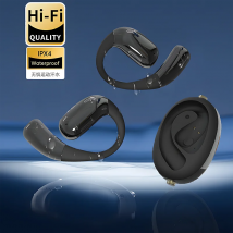 Auricolare Bluetooth senza fili Cuffie con gancio per l'orecchio universale controllato al tocco Qualità audio HiFi Gioco stereo Sport Auricolare rotante