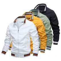 Herren Wind jacke Jacke weiß Freizeit jacke Mode Männer Outdoor wasserdicht Sport mantel Frühling Sommer Bomber jacke Herren bekleidung