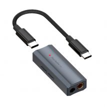 Fosi Audio DS2 2024 Nuovo Mini Audio USB DAC Amplificatore per cuffie DSD DAC Amp Supporto 32bit/384kHz con doppi uscite da 3,5 mm e 4,4 mm