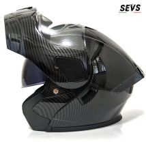 Kleiner modularer elektrischer Motorradhelm, Bluetooth-Helm mit zwei Visiern und großem Heckflügel, 3C DOT-zertifizierte Sicherheitsausrüstung