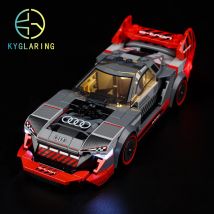 Kyg laring led beleuchtung set diy spielzeug für audi s1 e-tron quattro rennwagen blockiert gebäude (kein modell)