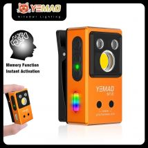 Latarka kieszonkowa YEMAO M18 270LM z klipsem, 7 kolorów RGB, wbudowany akumulator 500mAh, ładowalna, 6 trybów świecenia, EDC, magnetyczny czujnik, lampa UV.