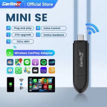 Nuevo CarlinKit Mini 5 SE adaptador inalámbrico Carplay para iPhone 5Ghz WiFi BT conexión rápida estable para Spotify Waze caja de pantalla dividida