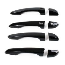 Für Hyundai Kona 2017 2018 2019 2020 Glänzend Schwarz Carbon Fiber Chrom Auto Türgriff Abdeckung Trim Aufkleber Styling Zubehör